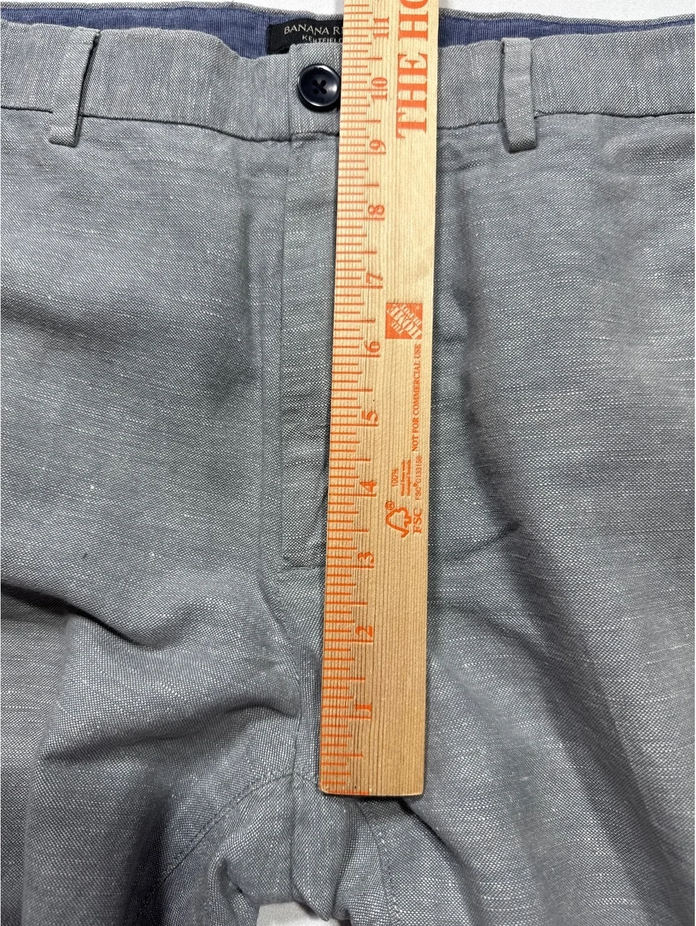 Banana Republic Kentfield Linen Blend Gray Pants Size 34x32